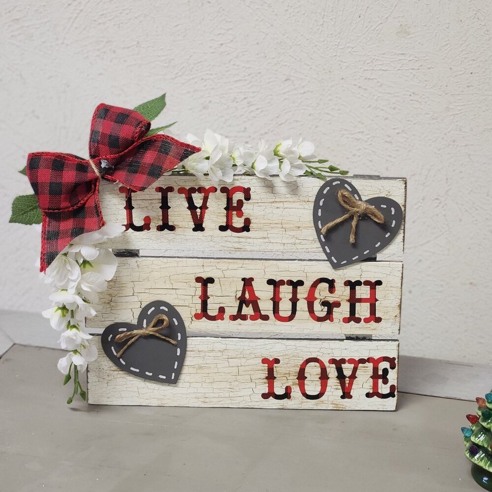 Live Love Laugh Standing Home Decor
